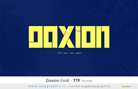 فونت انگلیسی - Daxion Font